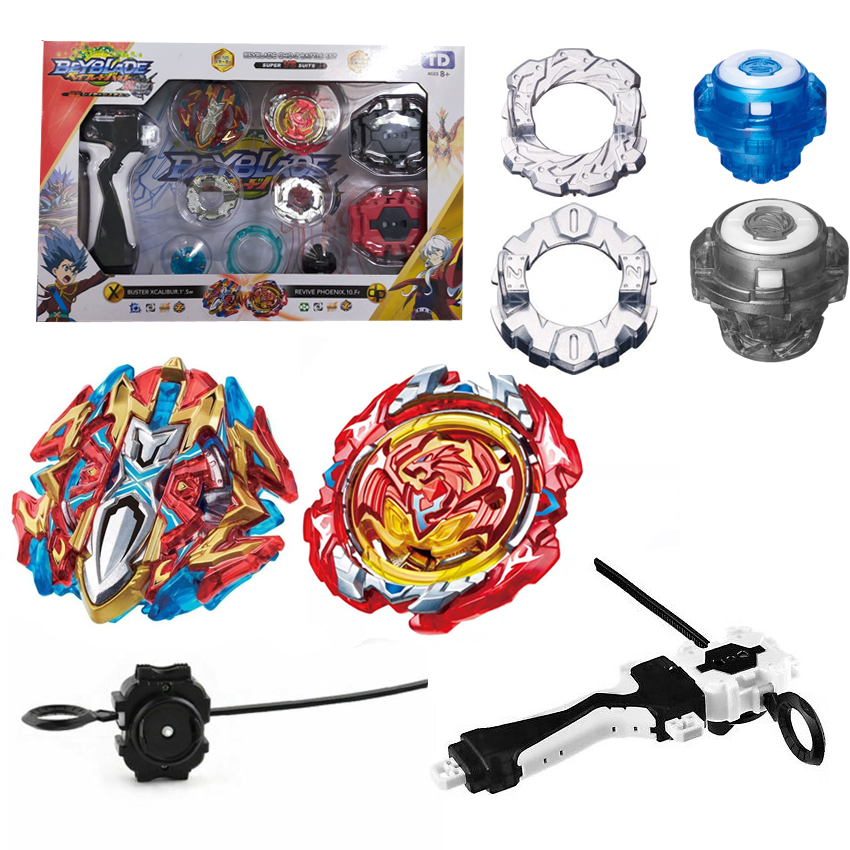 Beyblade Cho-Z Battle Set Buster Xcalibur VS Revive Phoenix For Kids ...