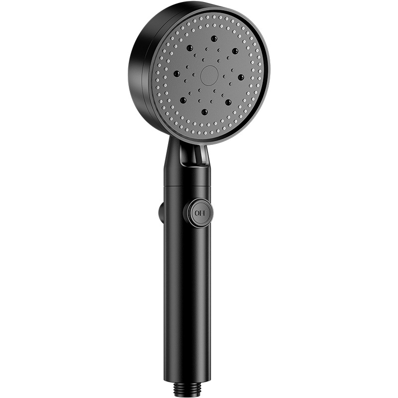Shower Head Water Saving Black 5 Mode Adjustable High Pressure Shower