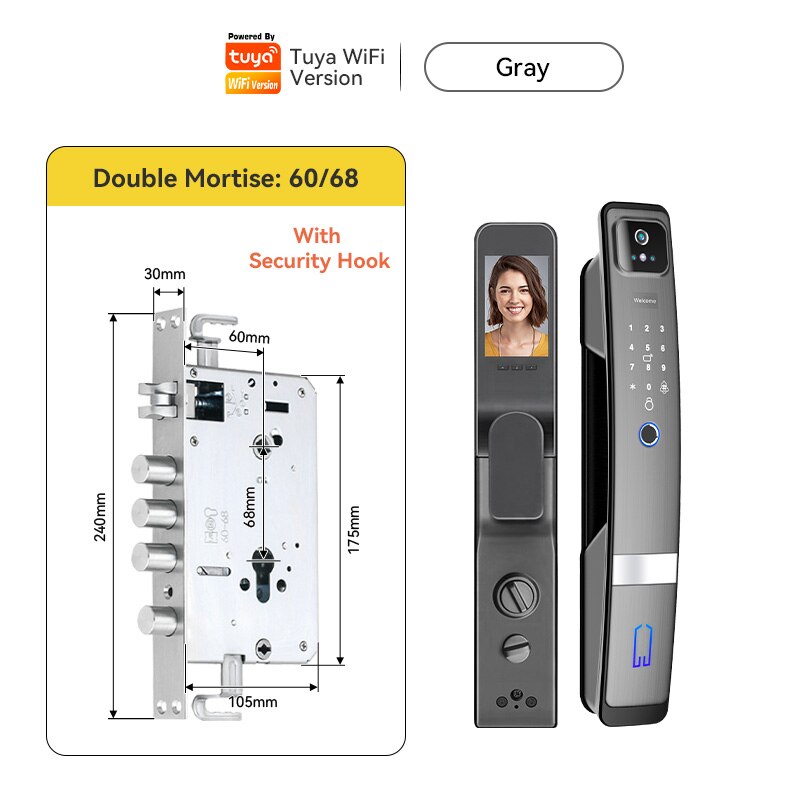 Tropernic Mobile Tuya Wifi Lock Waterproof Outdoor Smart Biometric