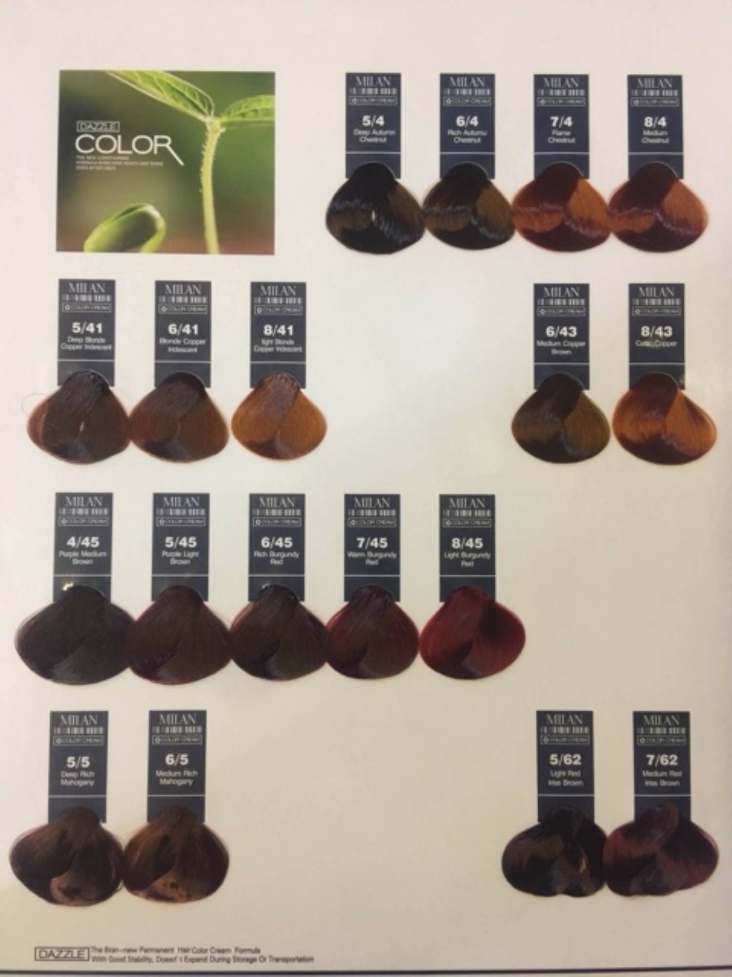 Milan hair color cream chart only scalp cleansing shampoo Lazada PH