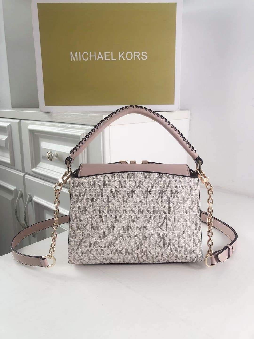 Michael Kors Karlie Small Studded Logo Crossbody/Shoulder/Handbag