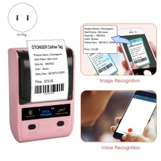 Thermal Printer 58mm Receipt Printer Portable Bluetooth Label Printer 1500MAh for Android and IOS