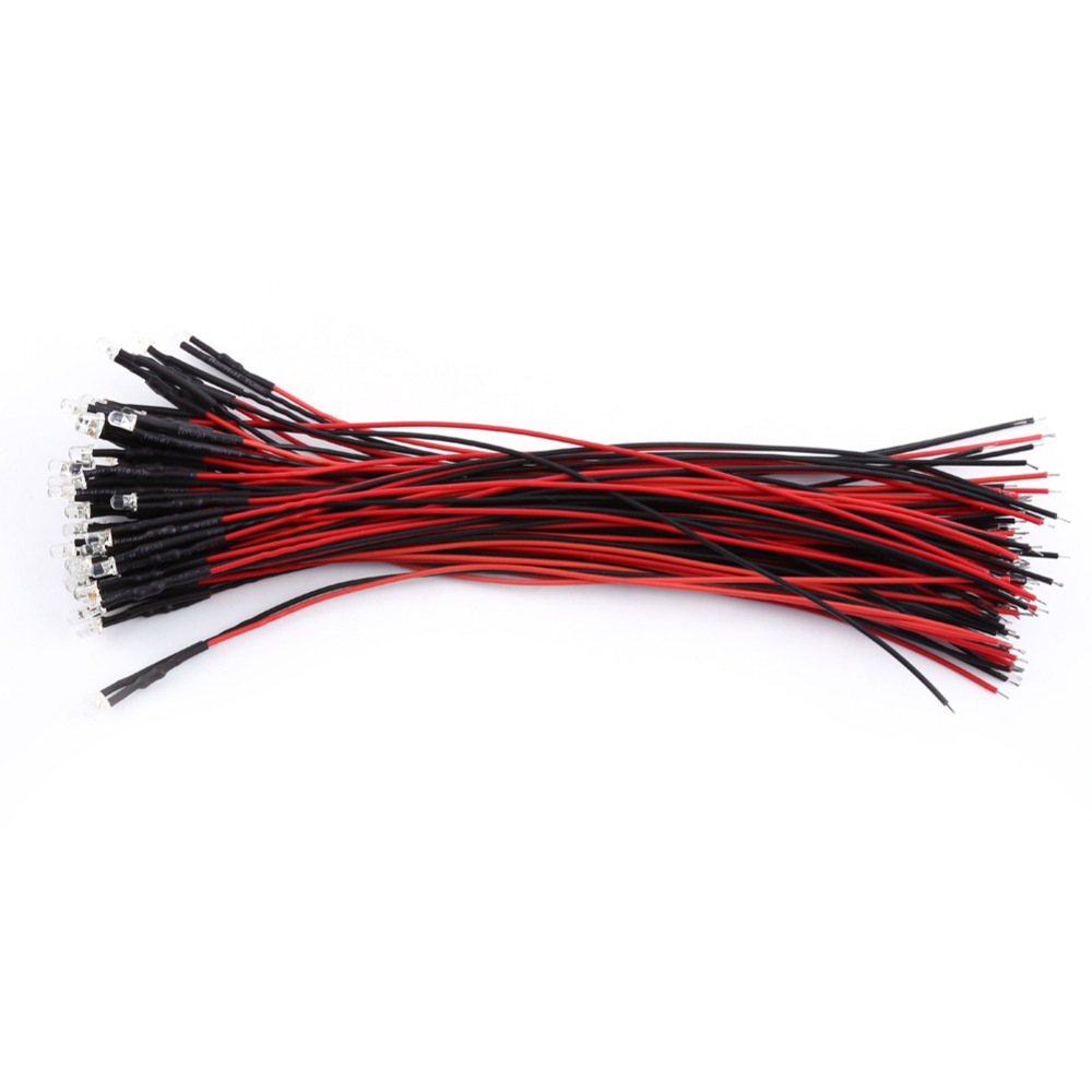 Blinking 5mm 12V Colorful Light Emit LED Wired Diode