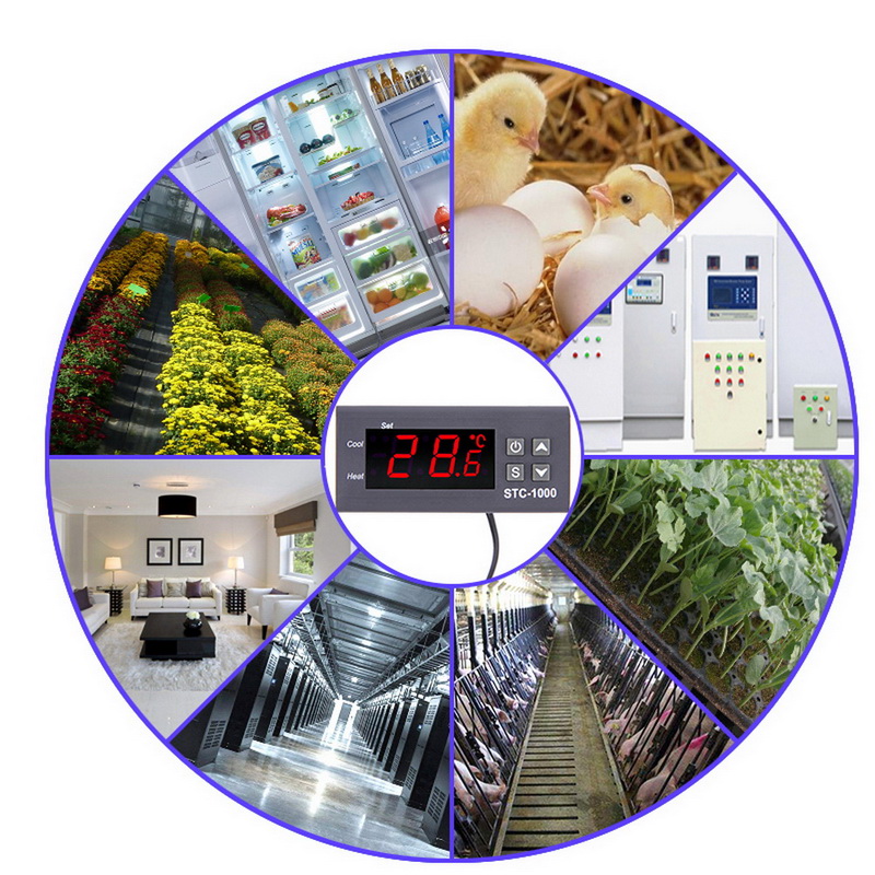 STC-3008 Dual Digital Temperature Controller Two Relay Output 12V 24V 220V Thermoregulator Thermostat Heater Cooler Dual Probe