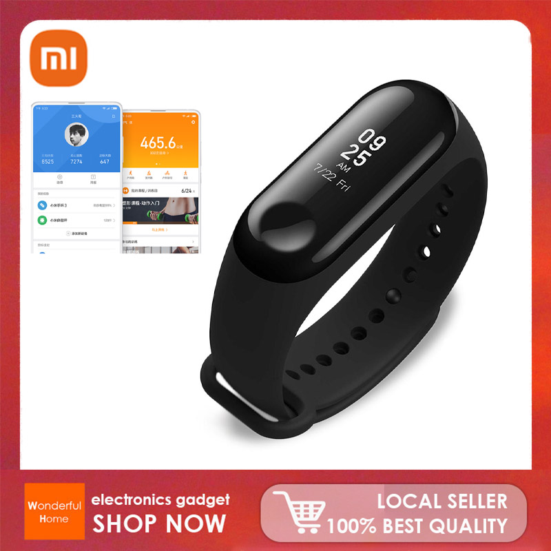 Original Xiaomi Mi Band 3 Fitness Tracker Waterproof Sport Smart Band  Bracelet Heart Rate Smart Wristband OLED Smartband For Android IOS | Lazada  PH