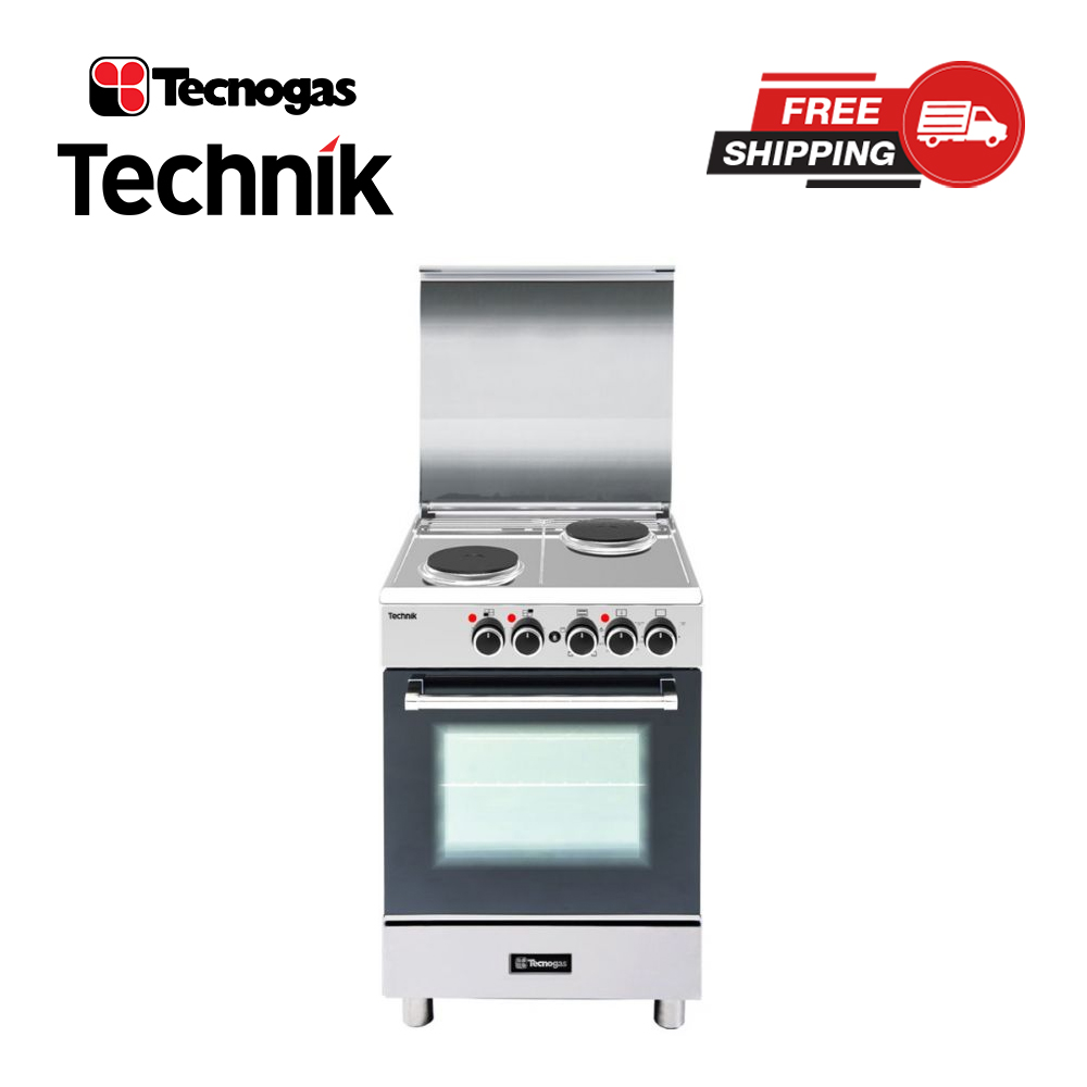 Tecnogas Technik 50 cm 2 Electric Hot Plates Cooking Range TFE5502FRSS