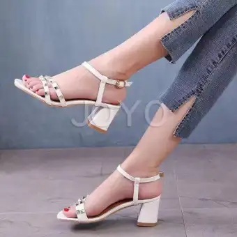 Korean Fahion Block Heels High Heels 