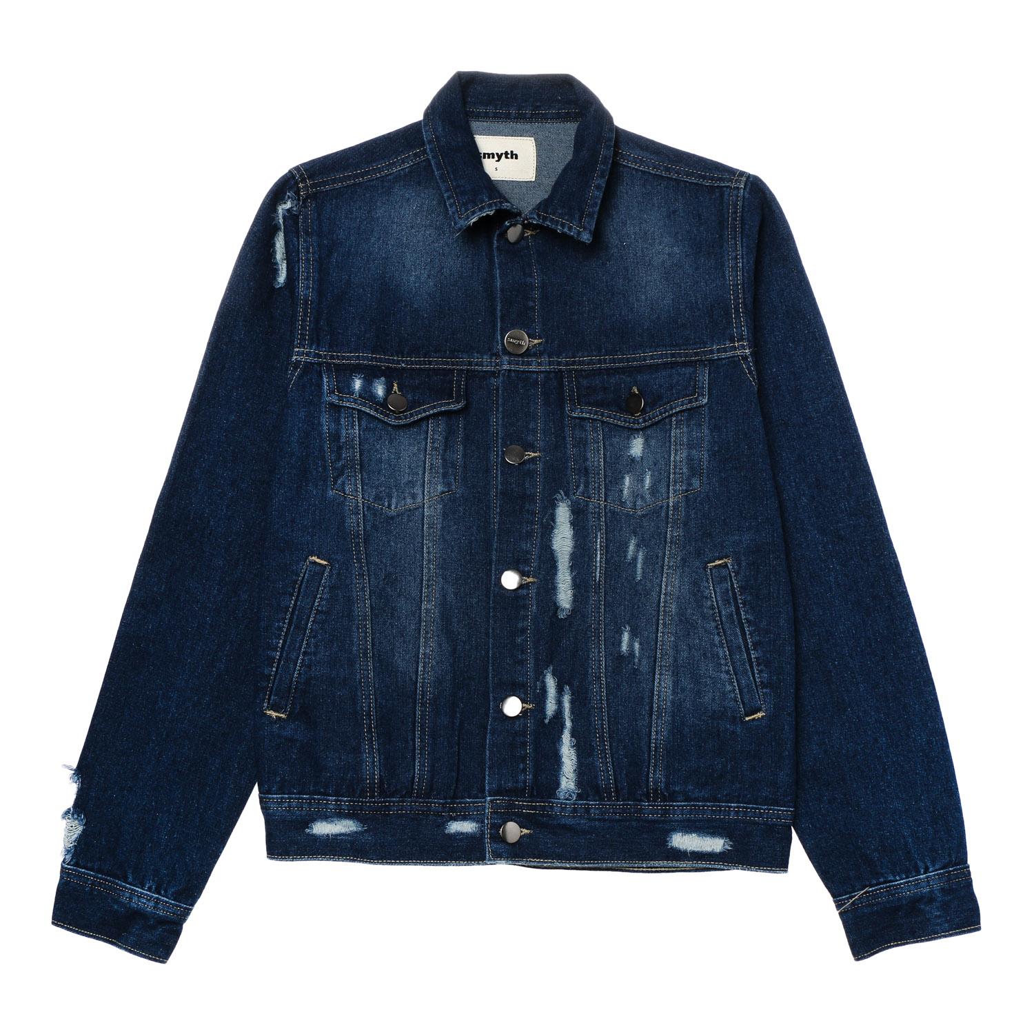 cheap distressed denim jacket