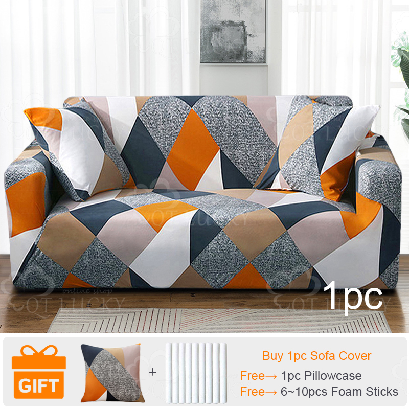 QT Sofa Cover 1/2/3/4 Seater Stretchable Couch Covers L Shape Universal
