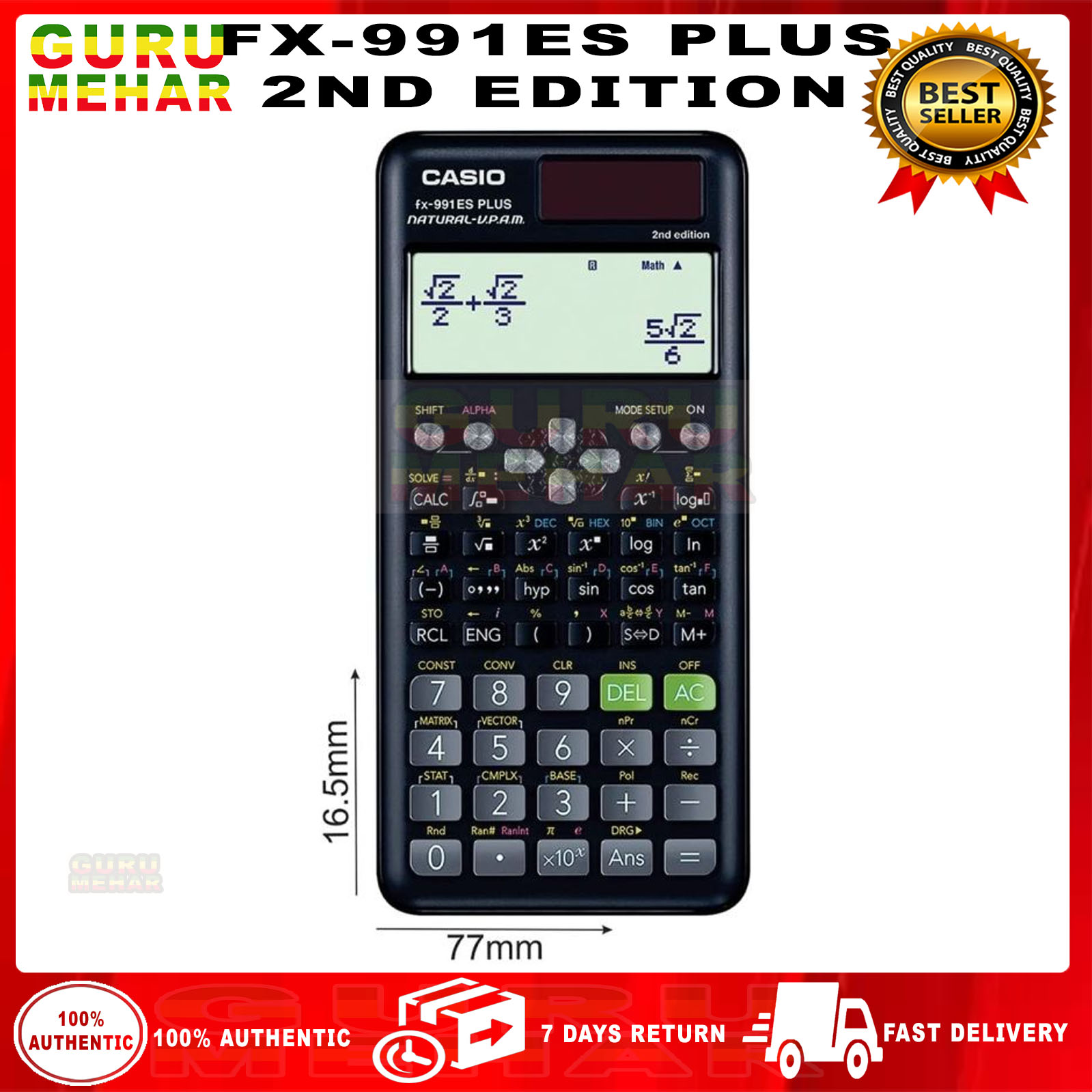 Casio fx 991 2025 es plus natural vpam