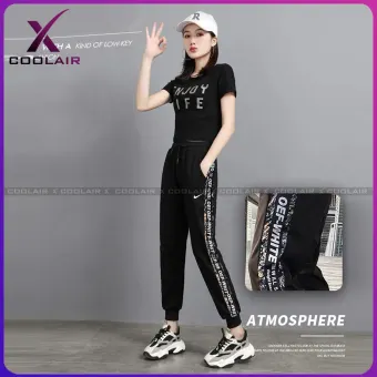 high waist track pants