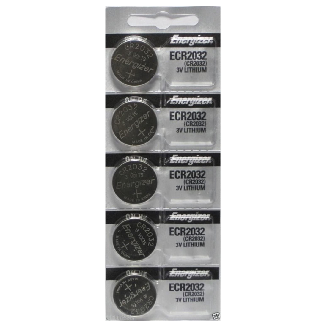 Energizer ECR2032 3V Lithium Replacement Battery 5 Count PACKAGING MAY ...