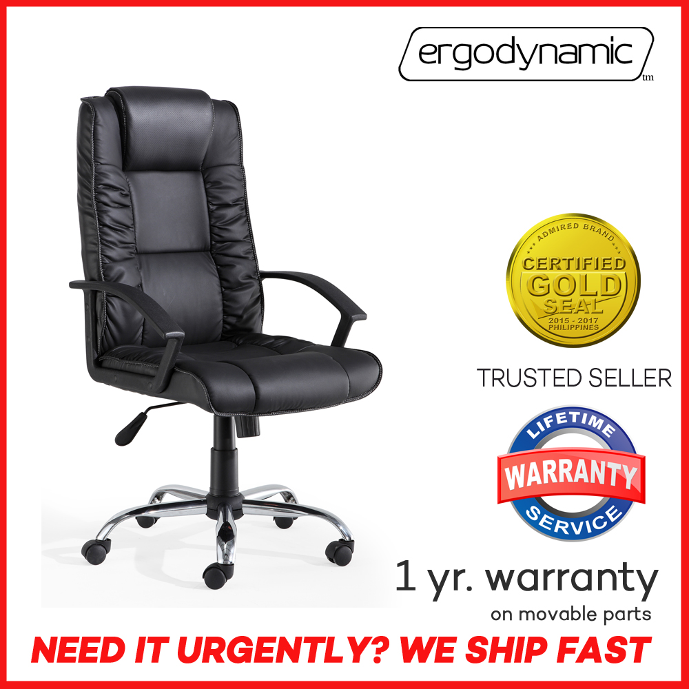 Ergodynamic PRINCE Faux Leather High Back Executive Office Chair