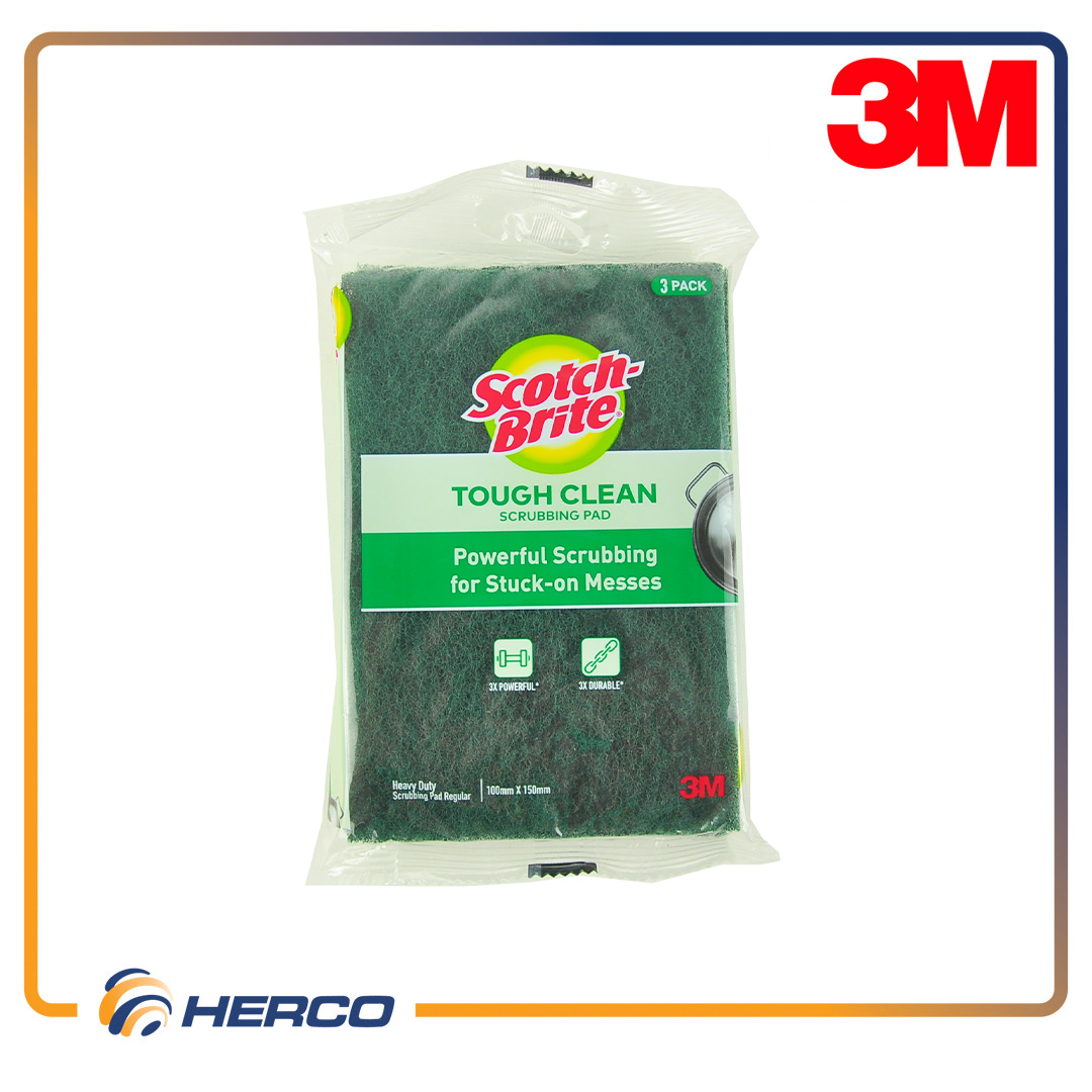 3M Scotch Brite Tough Clean Scrubbing Pad Powerful Scrubbing for Stuck