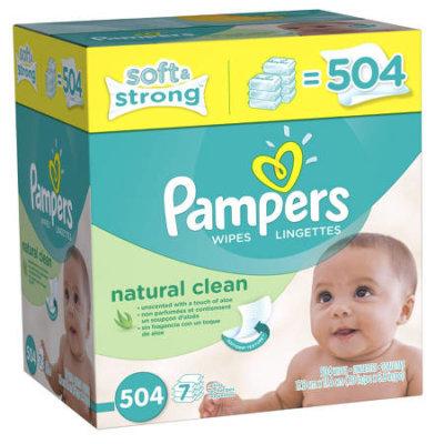 pampers natural clean wipes