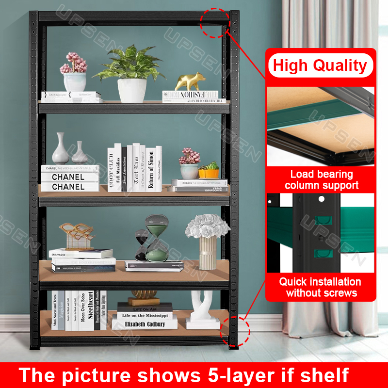UPSEN 4/5 Layers Steel Rack Shelves Metal Rack Shelf Heavy Duty Multi