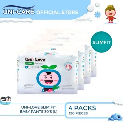 UniLove Slim Fit Baby Pants 30's (Large) Pack of 4