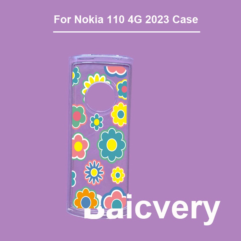 Nokia 110 4g 2023 case fashion painting clear phone case soft tpu silicone back cover
