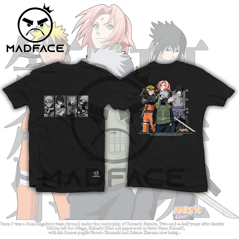 Es anime shirt - ETQT - Naruto Team7 V1 black and white t-shirt men Japan  and Korea top trend tops t-shirt men's graphic t-shirt couple clothes t-shirt  casual shirt | Lazada PH