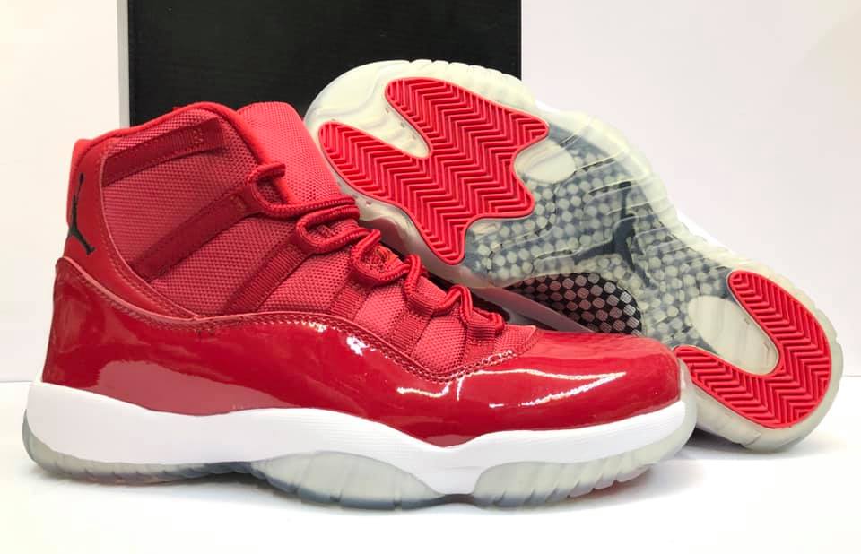 jordan 11 red and white high