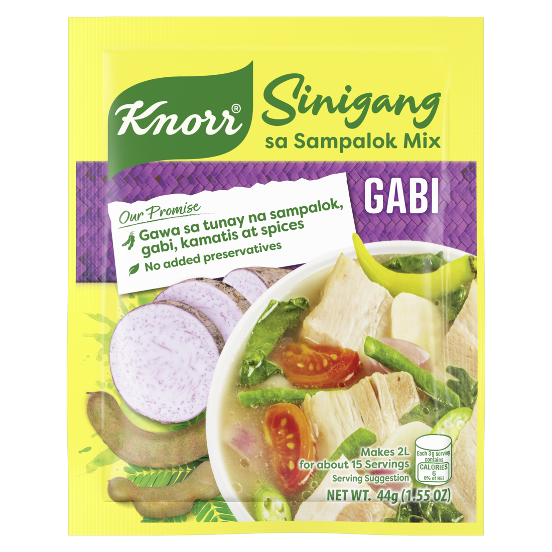 BUNDLE OF 6] Knorr Sinigang sa Sampalok Mix with Gabi 44g - Lazada