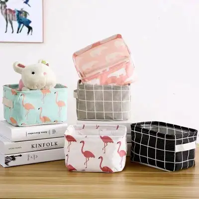 Nordic style fabric storage basket Cotton Linen Creative Storage box