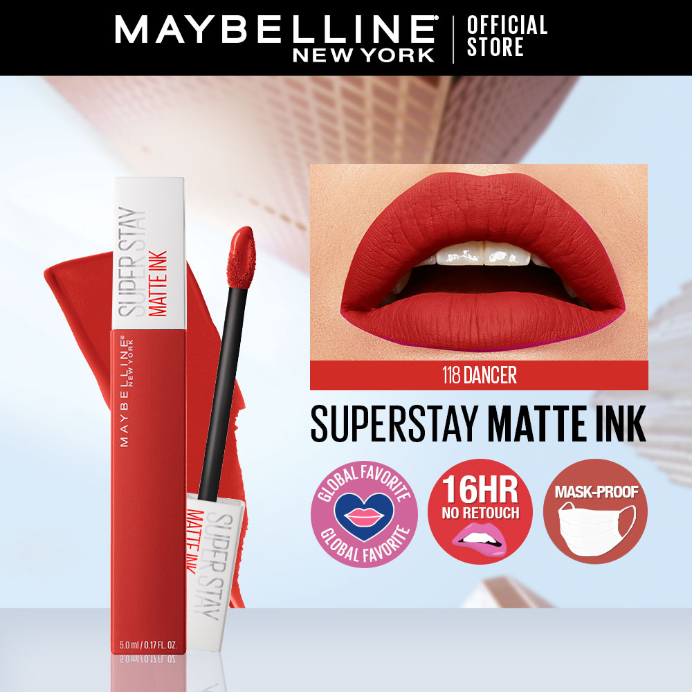 Buy Maybelline Superstay Matte Ink Liquid Lipstick 118 Dancer 5ml (0.17fl  oz) · USA