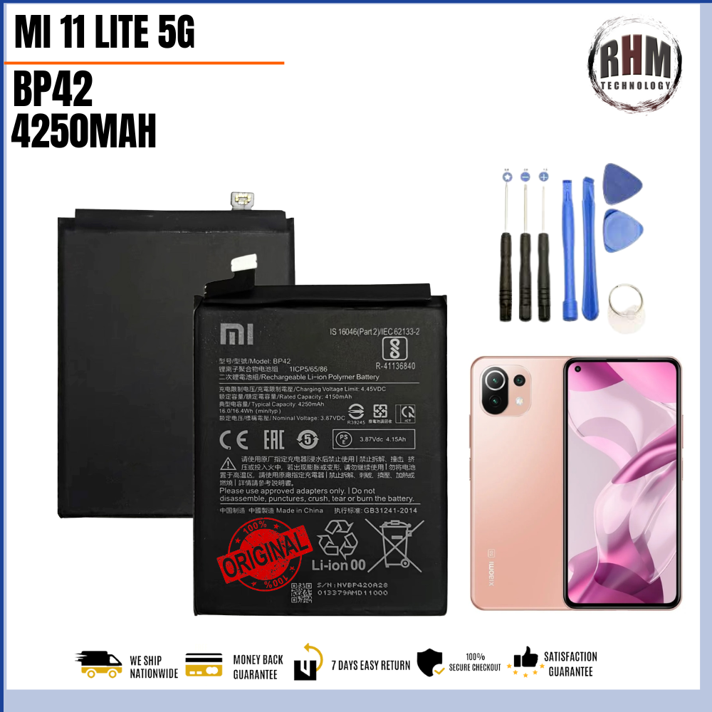 For Xiaomi Mi 11 Lite 5g Battery Model Bp42 4250mah Original Equipment Manufacturer High 5238