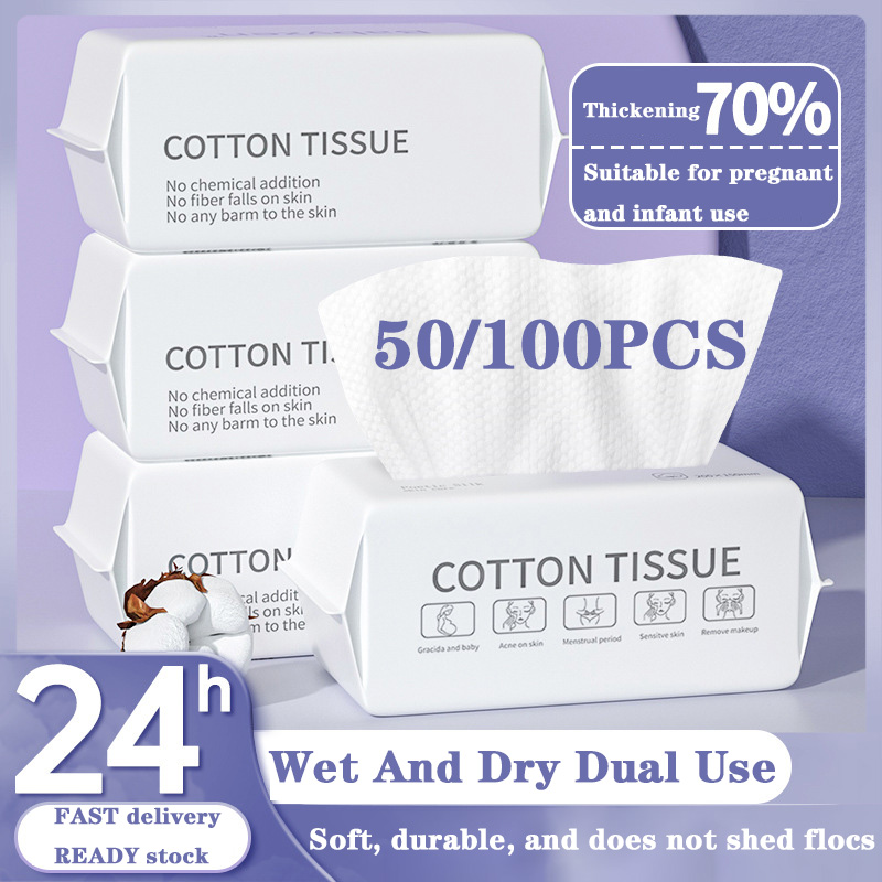 100/50pcs Disposable Wash Face Towel,Clean Face Towel Make of Cotton ...