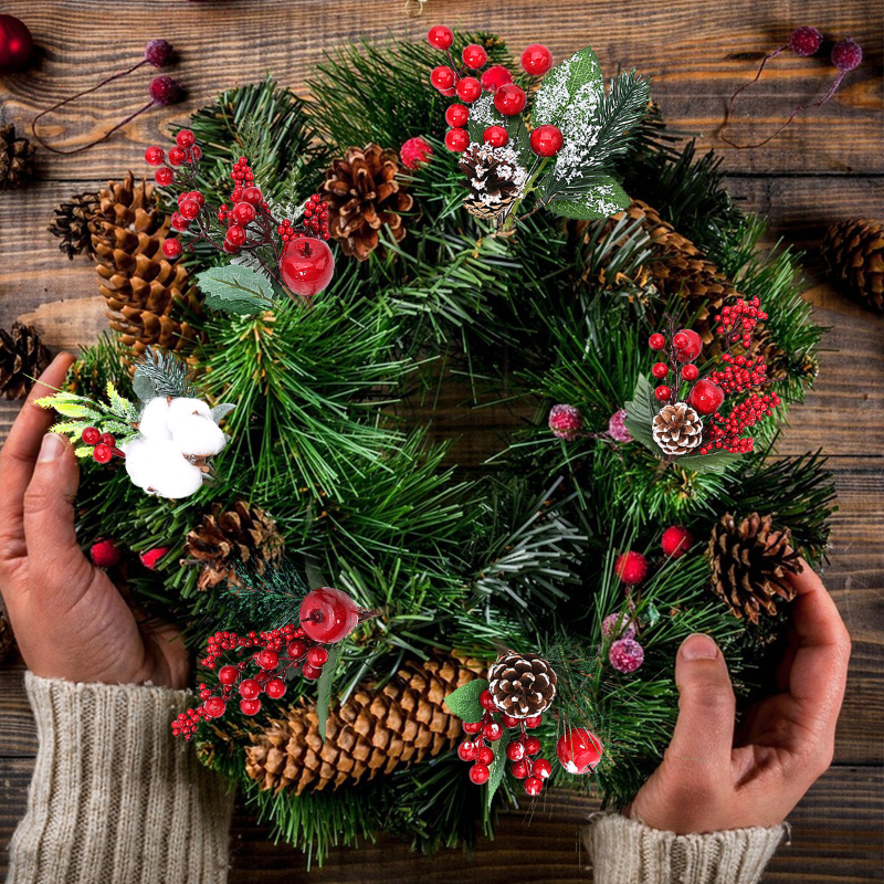 1/3pcs Giáng sinh Nhân Tạo Red Berry Pine Cone Chi Nhánh với Holly Mô Phỏng Hoa Quà Tặng Đóng Gói TỰ LÀM Đồ Trang Trí cho Đám Cưới Đảng Trang Trí Nội Thất