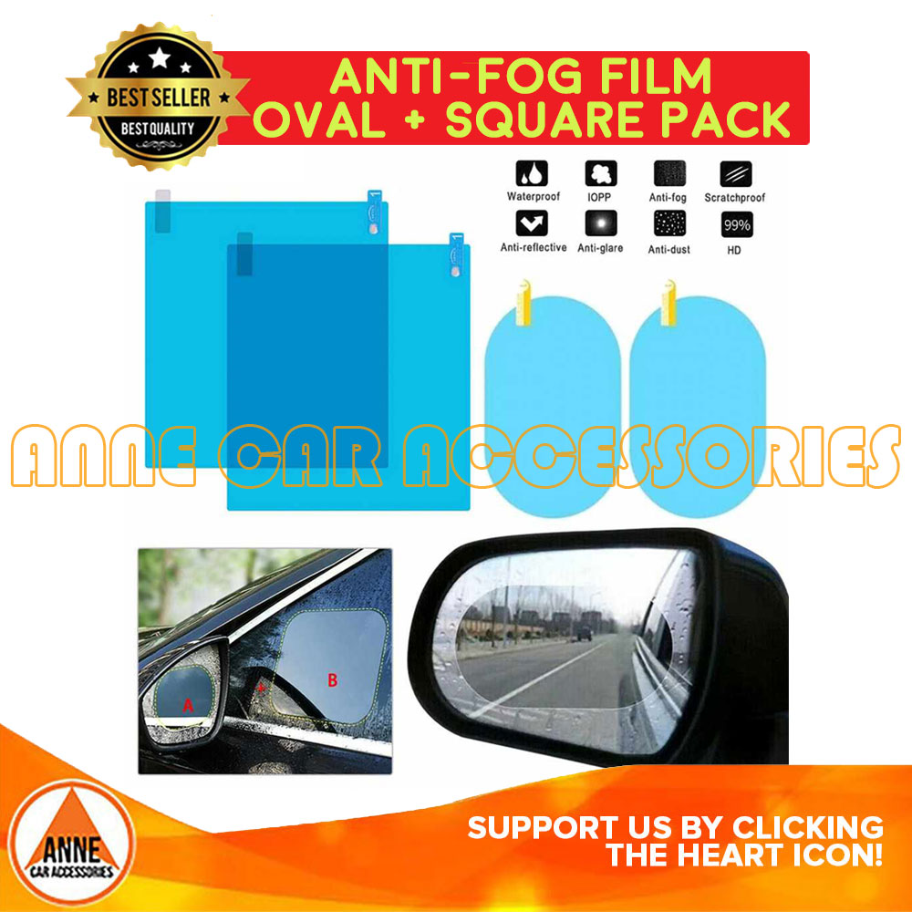 4pcs Car Rearview Mirror Side Window Waterproof Anti-Glare Anti-Fog car Film