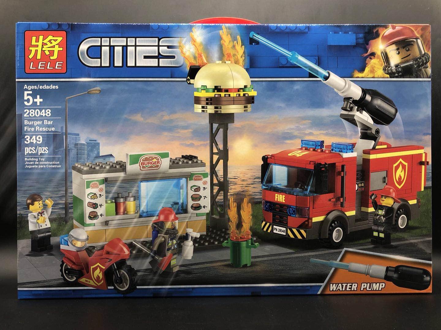 lego city burger bar fire rescue