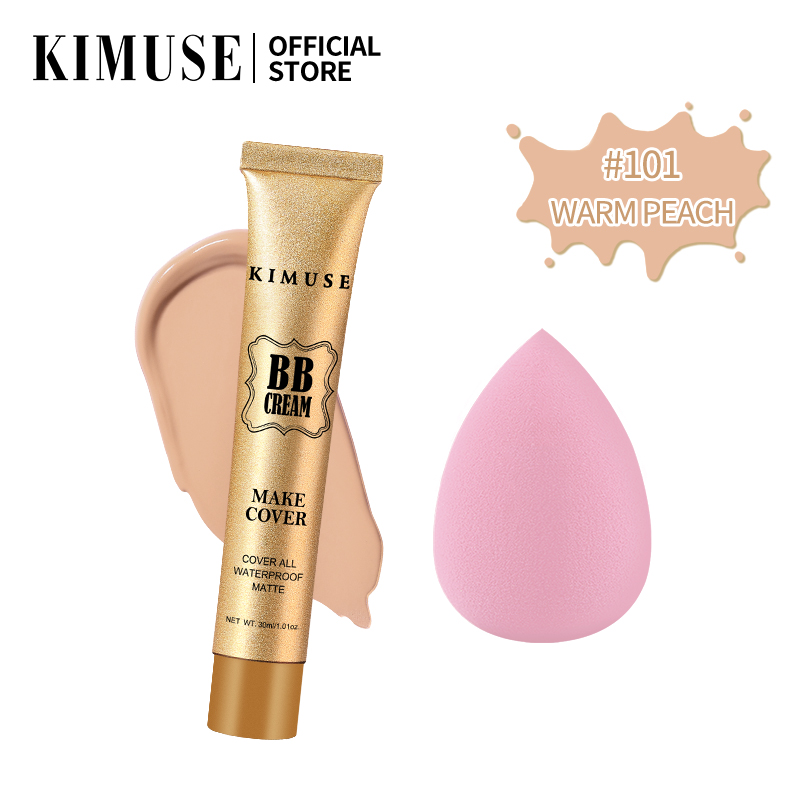 KIMUSE Face Makeup Base Full Coverage Matte BB Cream Concealer + Makeup