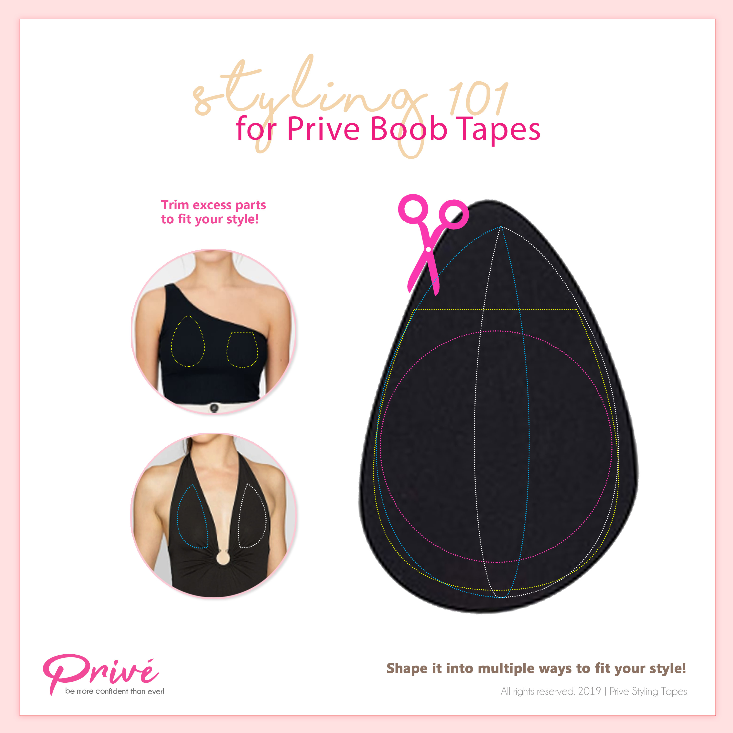 PRIVE Pre-cut Boob Tapes with Nipple Tape Instant Breast Lift Go Braless  Breast Shaper Breast Tape Petal Shape Boob Tape Breast Tape Anti-spillage  Breast Tape
