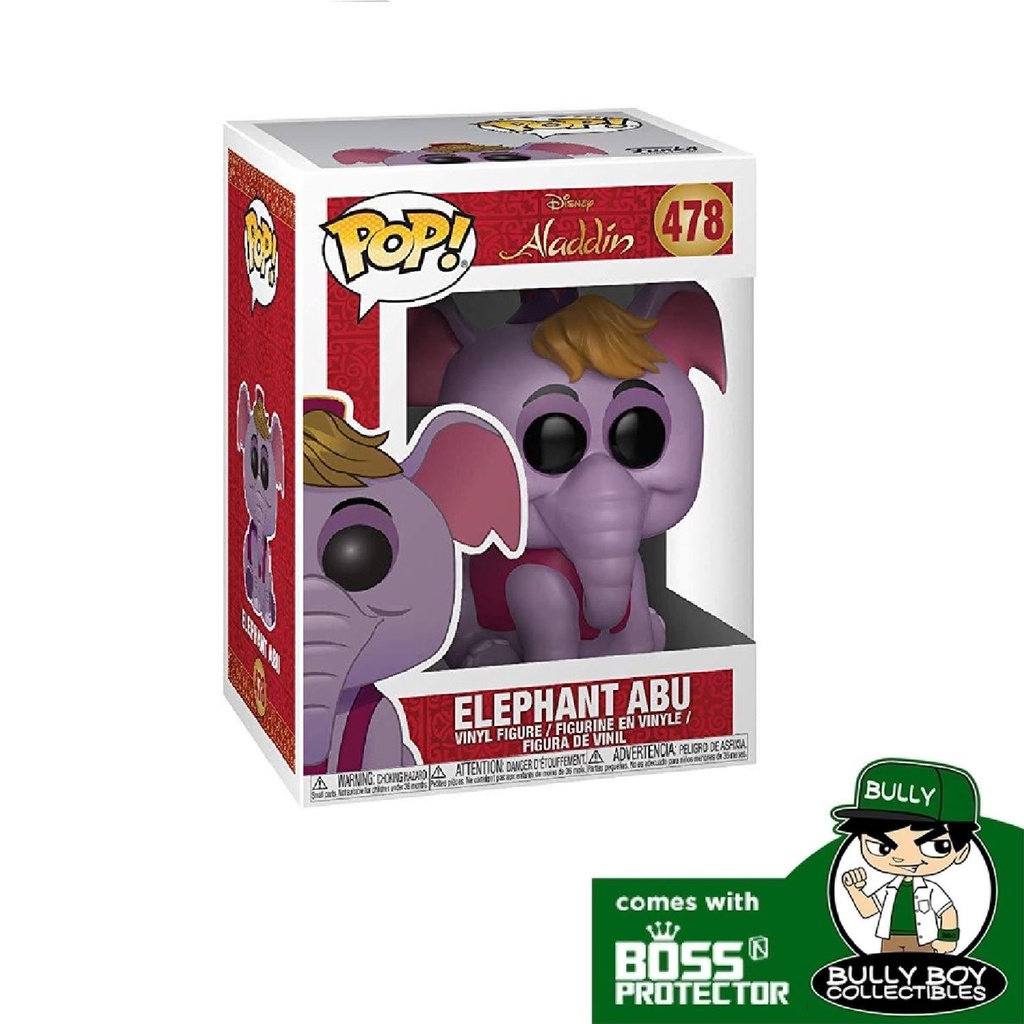 Pop Disney Aladdin Elephant Abu With Boss Protector Sold By Bully Boy Collectibles