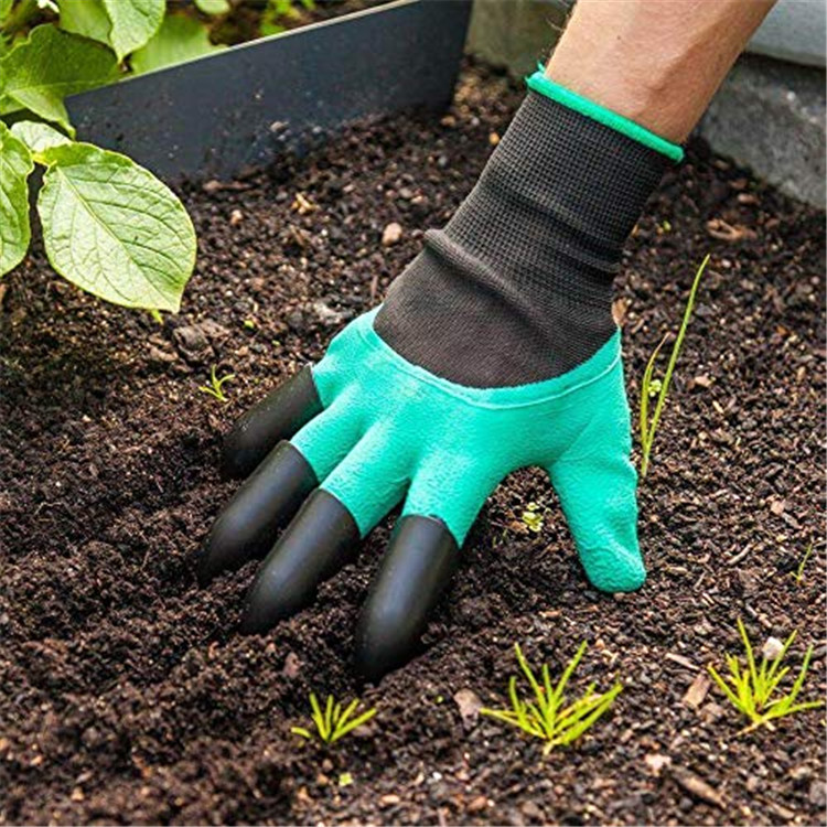 Weeding Scarifying Quick and Easy Gardening OUTFANDIA Waterproof Garden Genie Gloves for Digging Planting Garden Gloves with Claws 