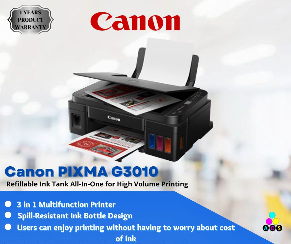 Canon Pixma G3010 Refillable Ink Tank Wireless All In One For High Volume Printing Lazada Ph 1019