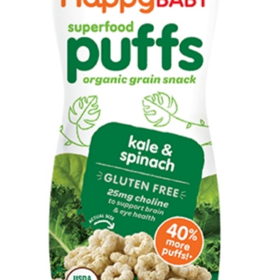happy baby kale and spinach puffs