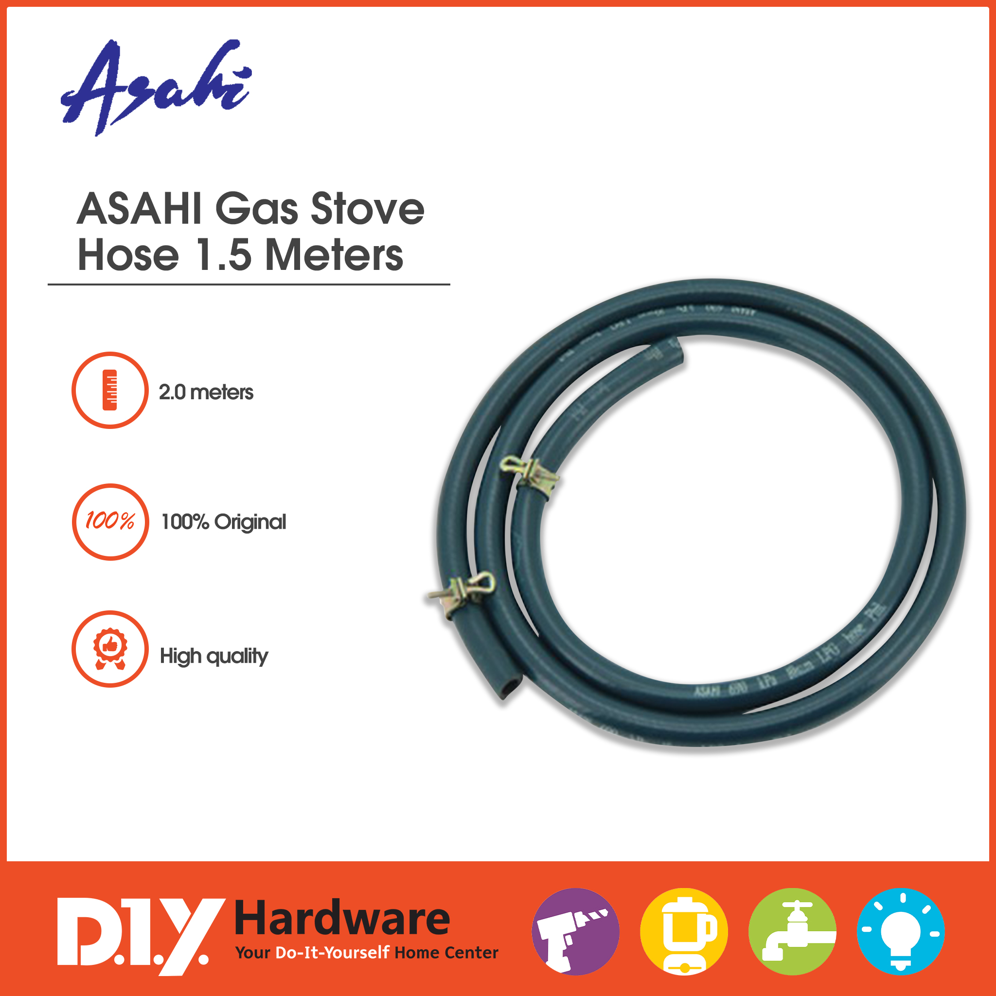 Asahi Gas Stove Hose 1.5M Lazada PH