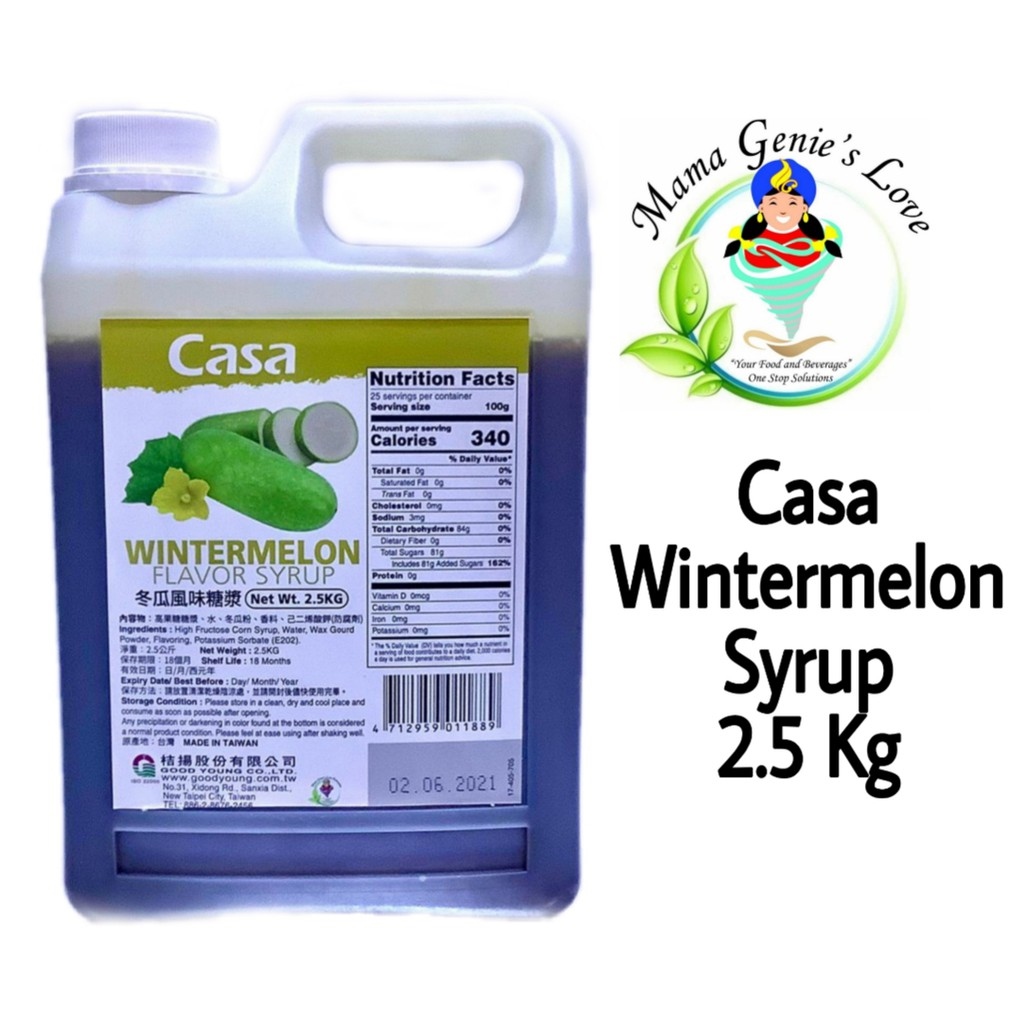 Casa Winter Melon Flavor Syrup 2.5kg Lazada PH