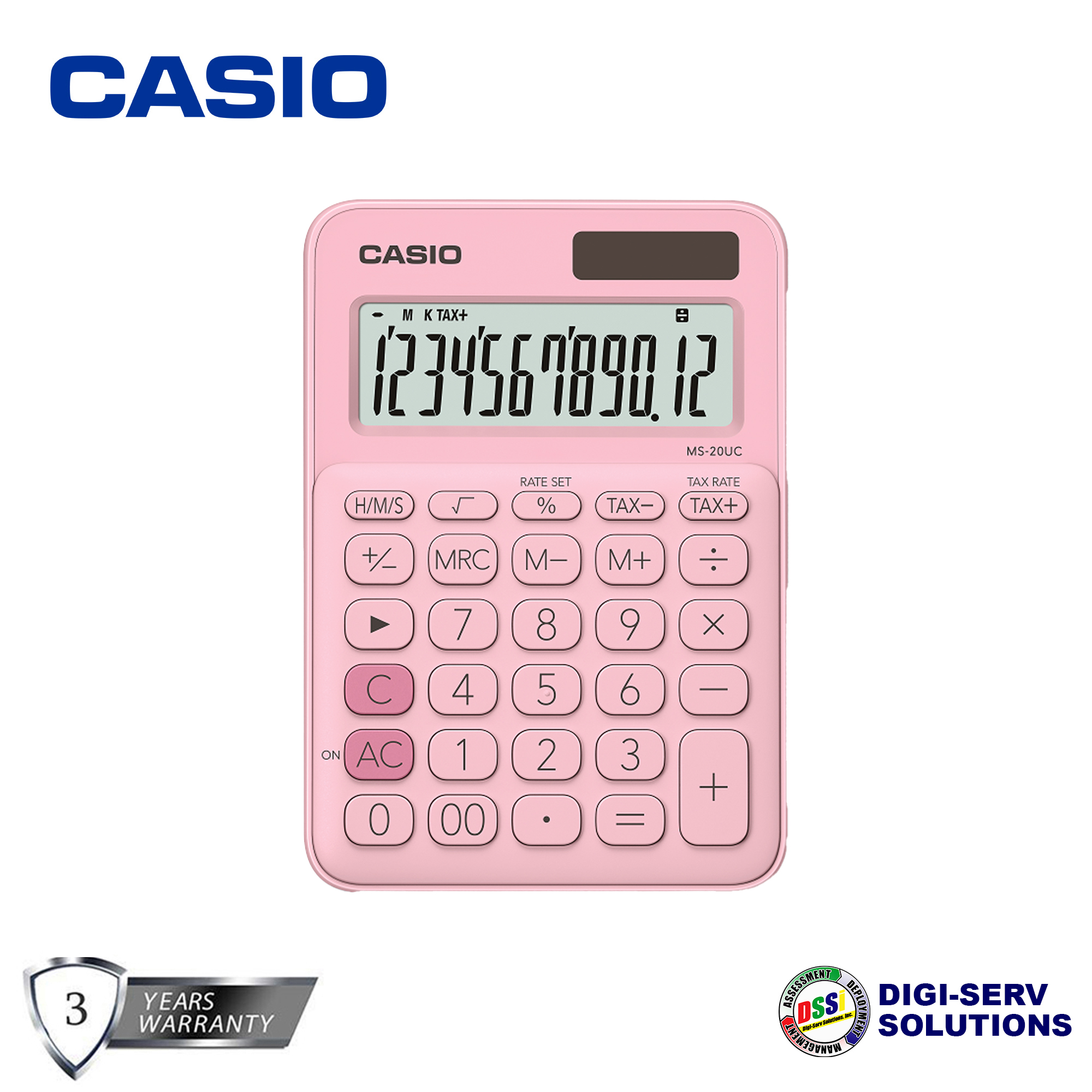 Casio MS-20UC-PK (Pink) Mini Desk Type Calculator Lazada Lazada PH - Main Image