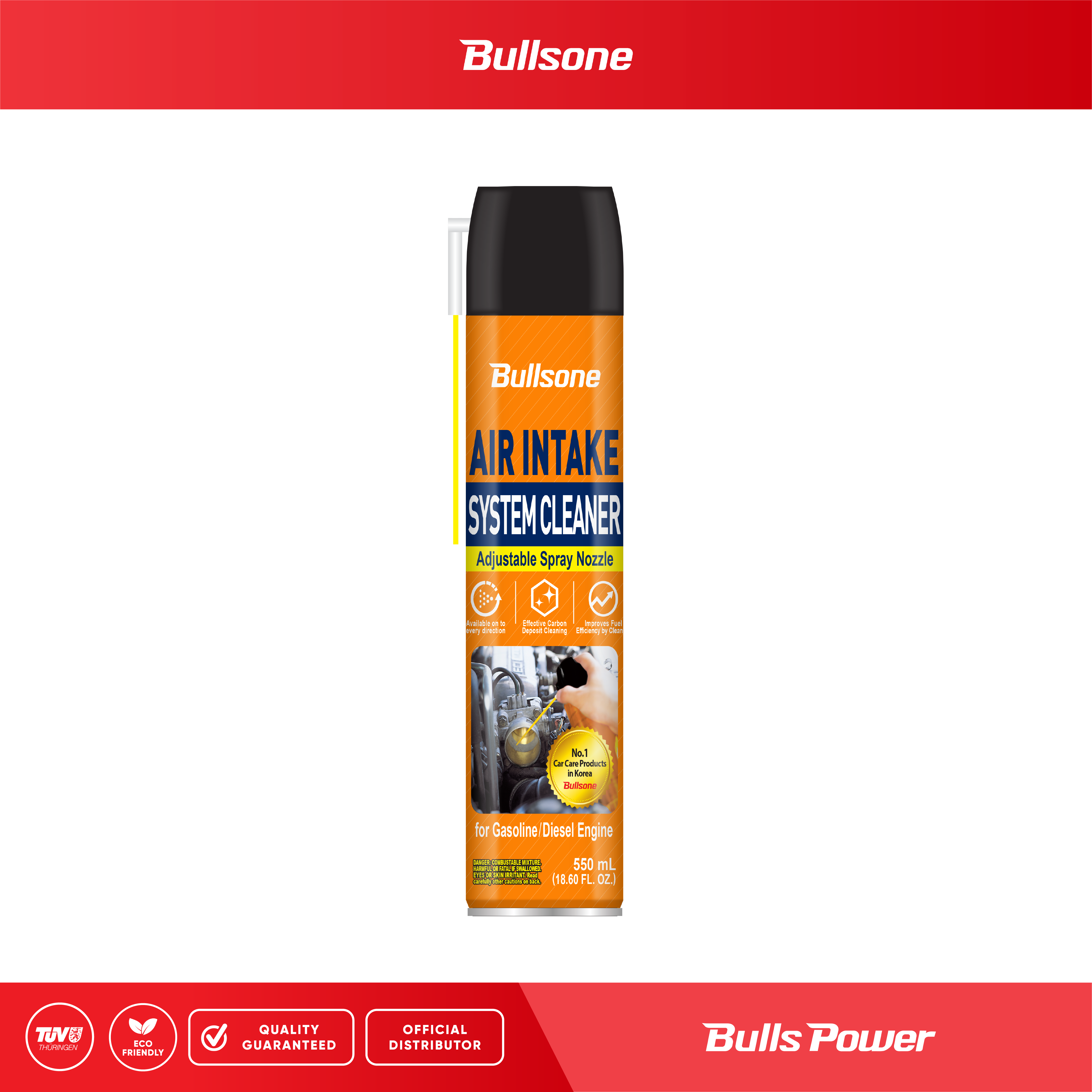 Bullsone Air Intake System Cleaner & Throttle Body Cleaner 550ml