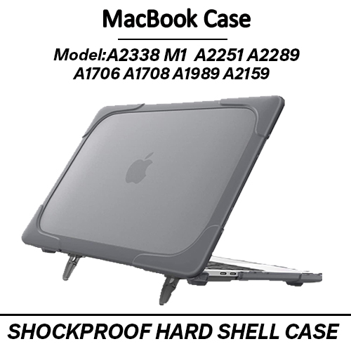 Black Mektron for MacBook Pro 13 Case 2020 M1 A2338 A2289 A2251 with Touch Bar & Touch ID Frosted Matte Hard Shell Cover & Keyboard Skin & Screen Protector for 2020 MacBook Pro 13 inch 