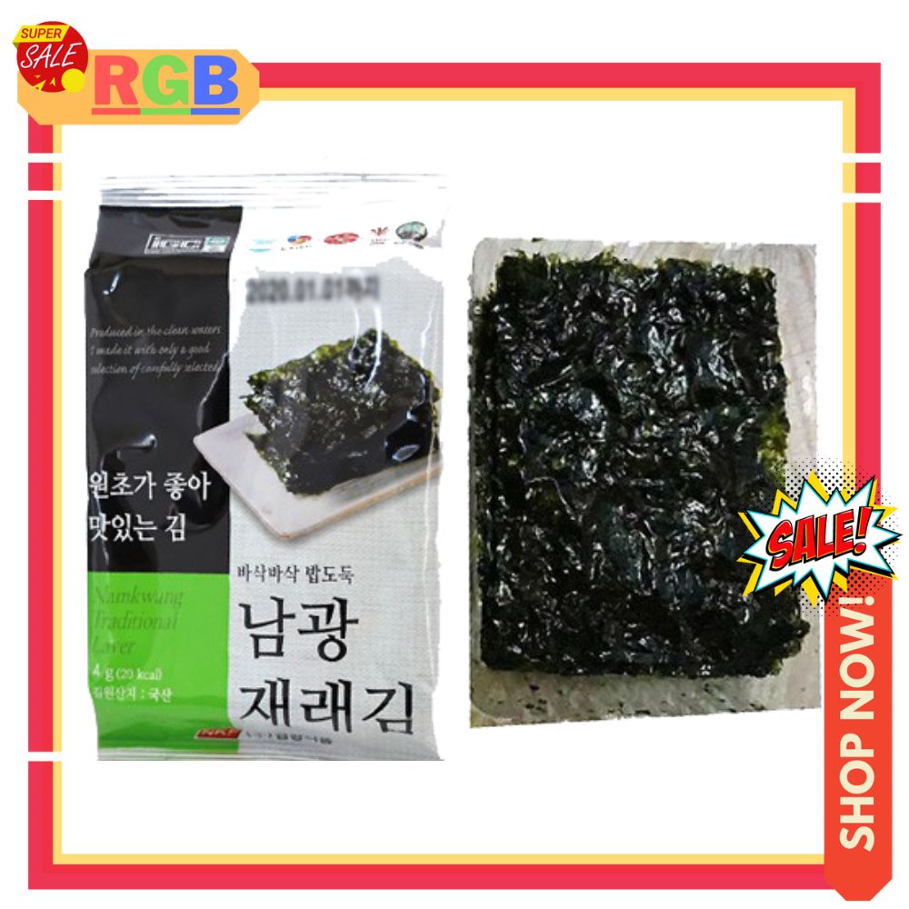 Buy 1 Take 1 Namkwang Korean Seaweed 4g x 3 pack B1T1 total of 6 pieces
