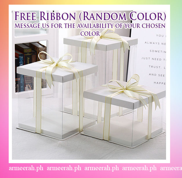 12" 3TIER (13x13x12in) TRANSPARENT CLEAR ACETATE CAKE PACKAGING BOX