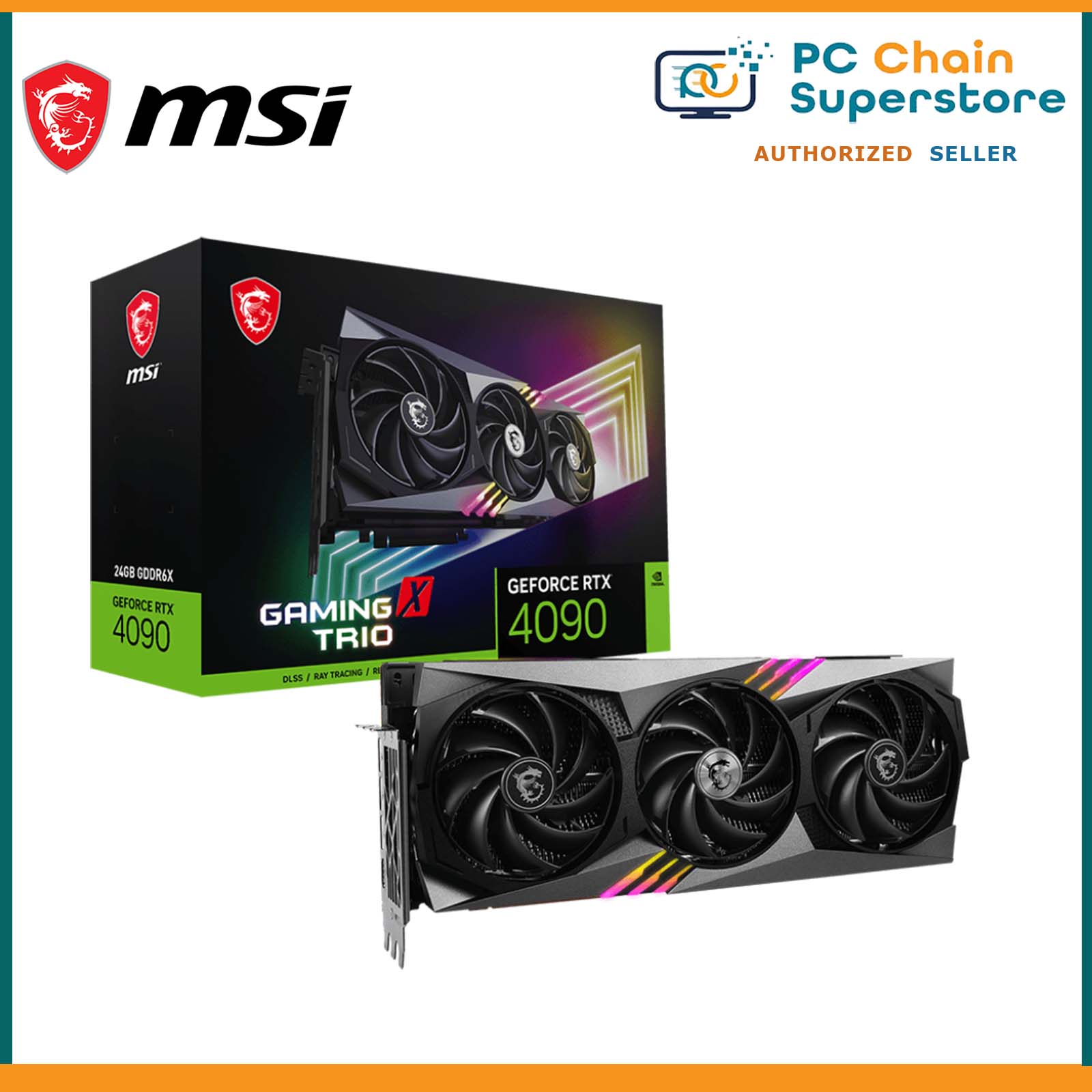 MSI Geforce RTX 4090 Gaming X Trio 24G 384Bit 24GB GDDR6X Graphics Card ...