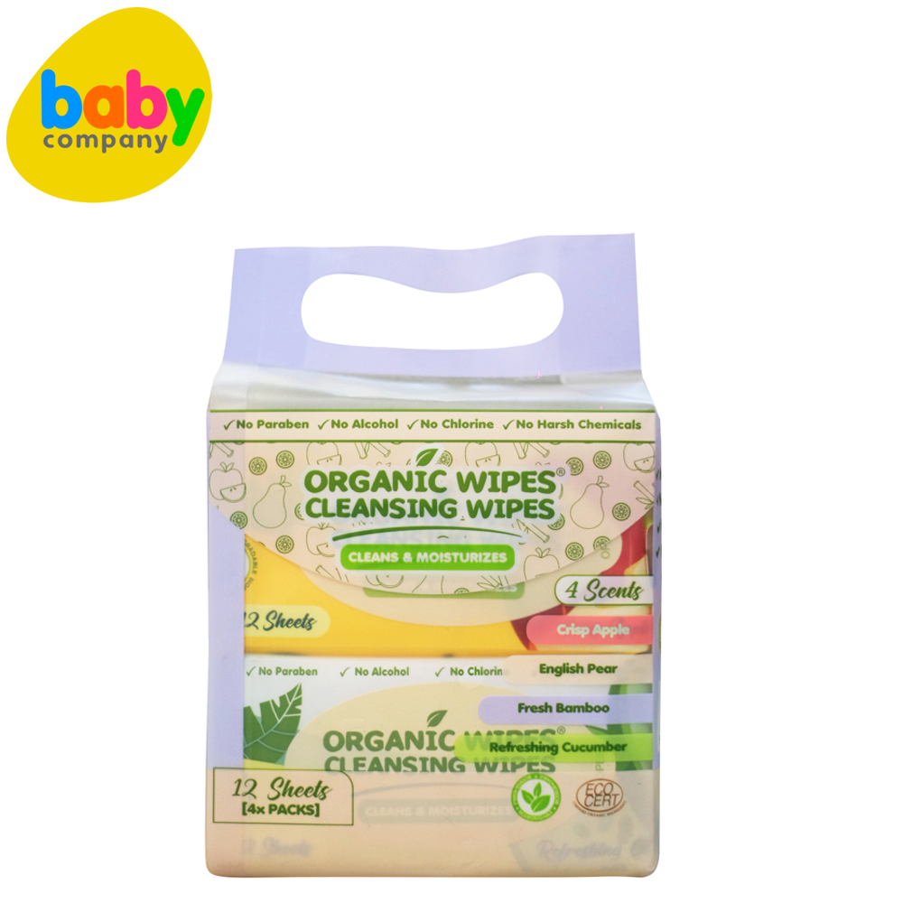 Organic Baby Wipes Cleansing Wipes 12s Assorted Pack of 4 Lazada PH