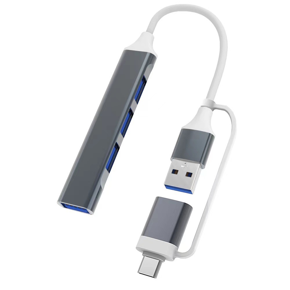 【cyt】usb Type C 2in1 To 4 Usb Hub Expander Ultra Thin Mini Portable 4