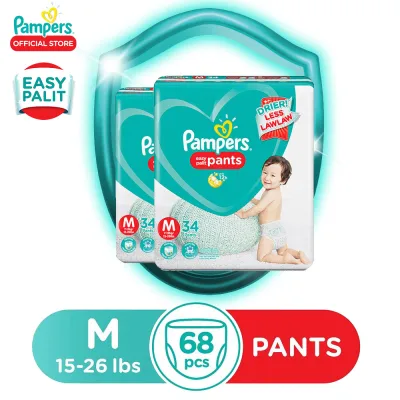 Pampers Baby Dry Diaper Pants Medium 34 x 2 packs (68 diapers) - (5-12kg)