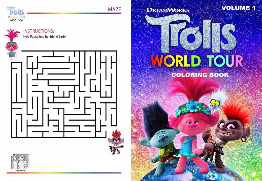 Trolls World Tour Coloring Book